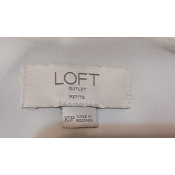 Ann Taylor Loft Outlet White With Polka Dots Satiny Tank Top Xs/P Career Work - Picture 3 of 9